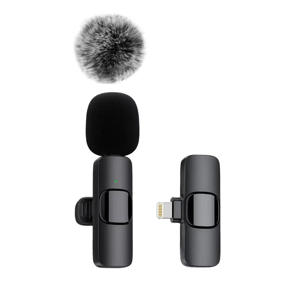 K60 NEW Wireless Lavalier Microphone Audio Video Recording Mini Mic for Iphone Android Laptop Gaming Mobile Phone Microphone